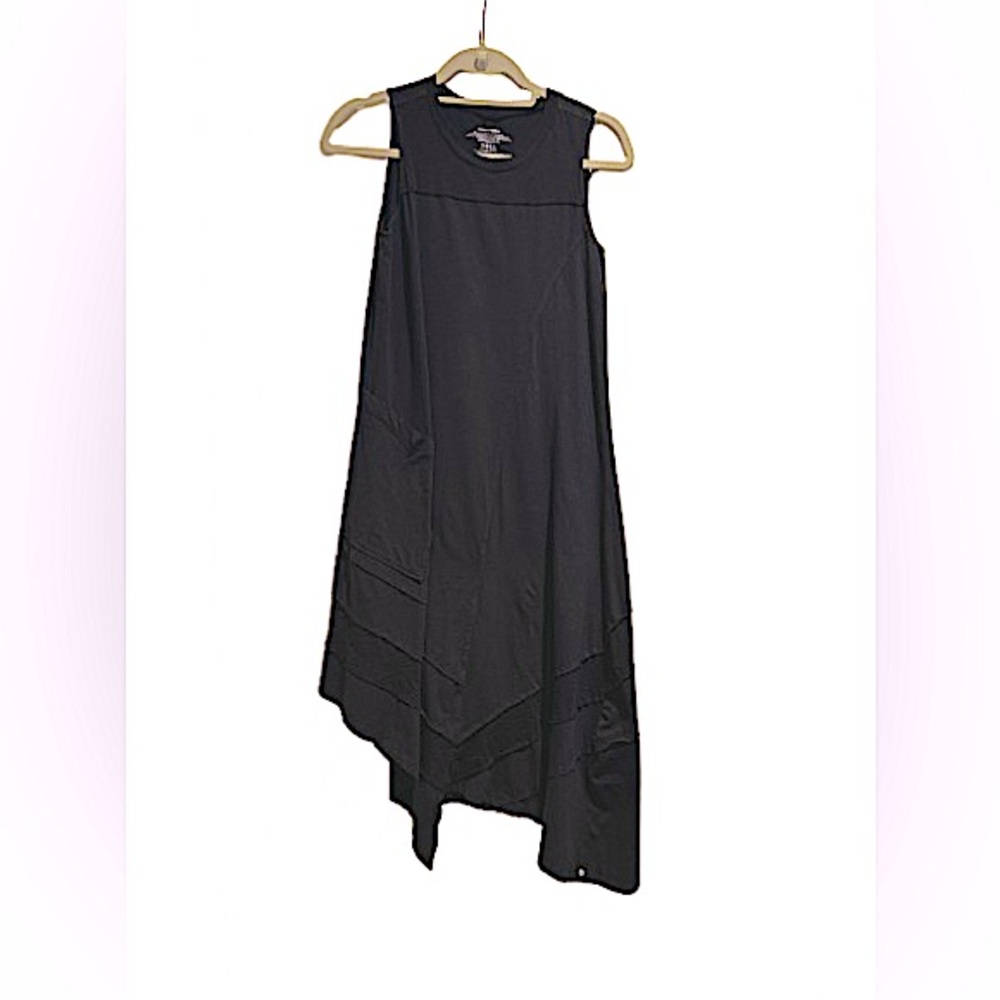 Neon Buddha Sleeveless Asymmetrical Black Dress, Size XS